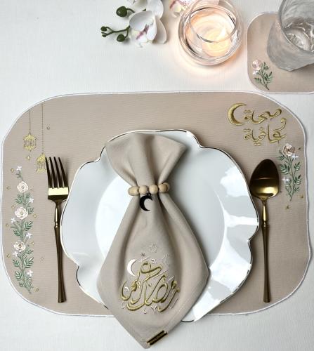 طقم سفرة رمضاني ( الورد)
