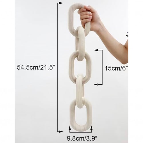 سلسلة ديكور خشبية لون ابيض كريمي