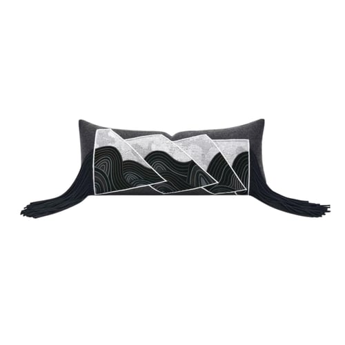 تنسيق وسائد عصرية لون ازرق اسود