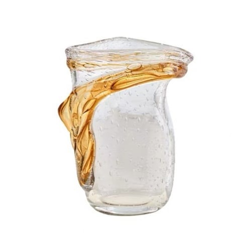 فازة زهور زجاج ملون