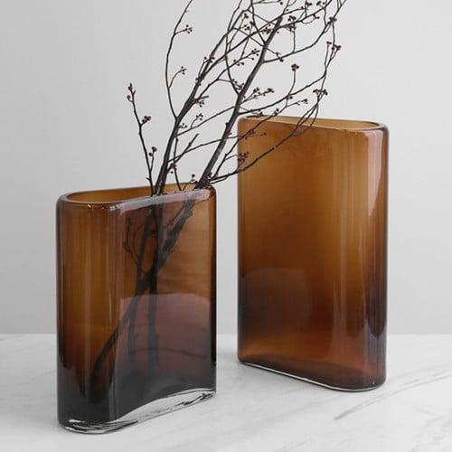 فازة زهور زجاجية