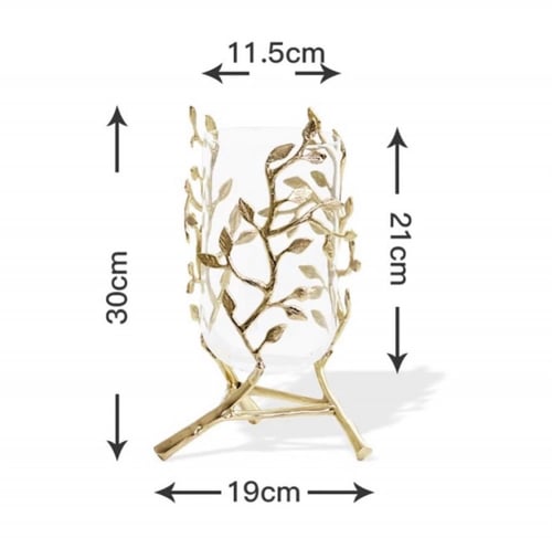 فازة زهور اغصان ورق الشجر