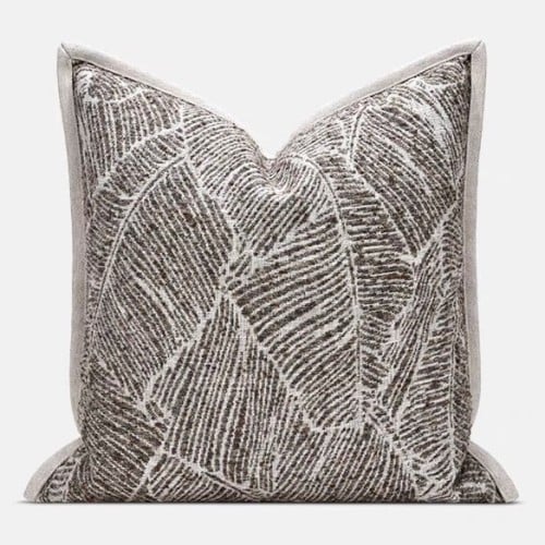 كوشن لون بيج نسيج اوراق شجر