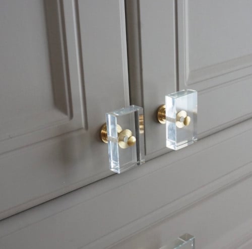 مقبض زجاج نحاسي