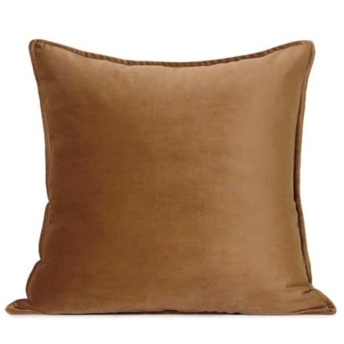 كوشن مخمل لون بني