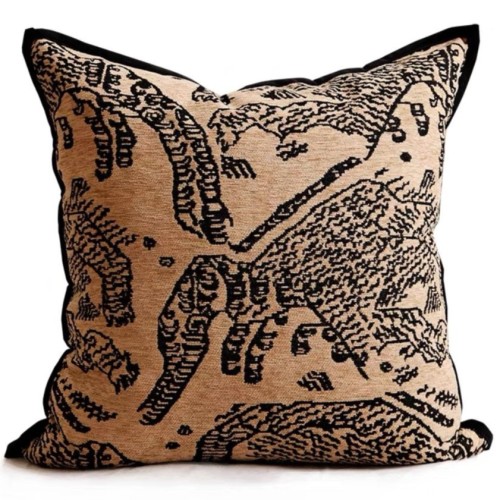 كوشن نقوش نمر برتقالي فاتح