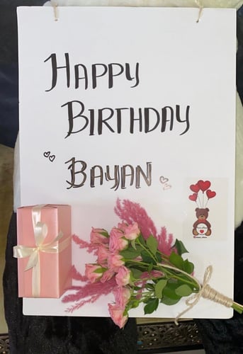 لوحة الورد كتابة خط يدA4