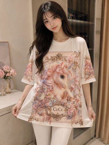 تيشيرت حديقة يونيكورن Pastel Unicorn Garden Tee