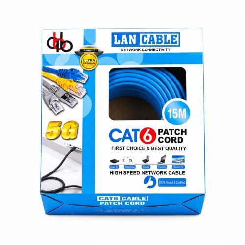 كيبل شبكة CAT6 طول 15 متر