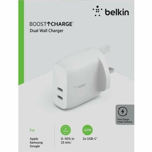 شاحن جداري بيلكن بقوة 40 واط.