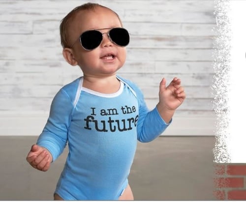 8 شبك ملون نص كم تناسب الجنسين Words ماركة Onesies