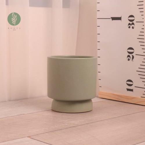 حوض سيراميك أخضر مع قاعدة منفصلة (ويست إلم)