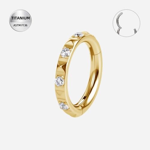 #23 Rook Hoop Piercing Gold