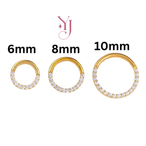 Sparkly Gold Daith Hoop