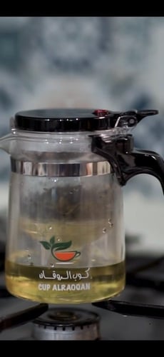 إبريق شاي زجاجي مع صفاية ذاتية