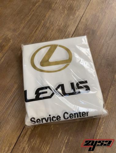 تلبيسة مقاعد قماش بشعار لكزس للسواق والراكب