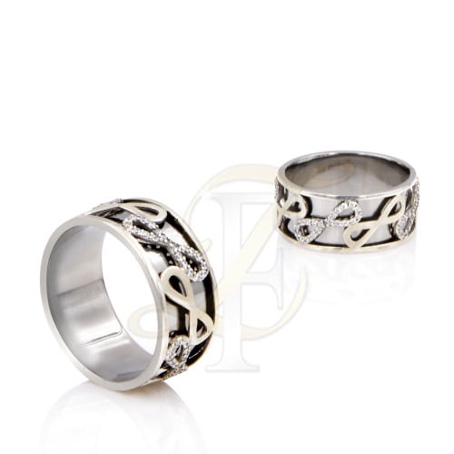 دبلة عرائس (زركون) فضة عيار 925 (نسائي)