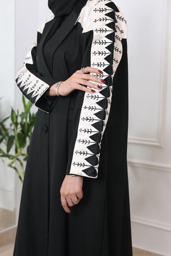 عباية بليزر تطريز تراثي عسير