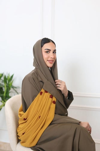 عباية بليزر وشاح المنديل العسيري