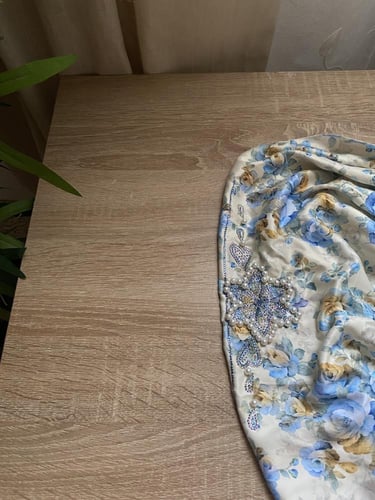 مخور اللؤلؤ+شيلة حرير ديجتال بدون تفصيل