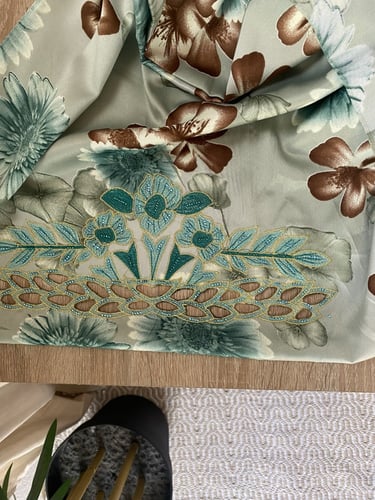 مخور+شيلة حرير هندي مخرم