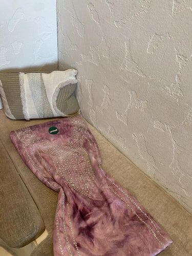 مخور الترف حرير جاكار متروس كرستالات بدون تفصيل