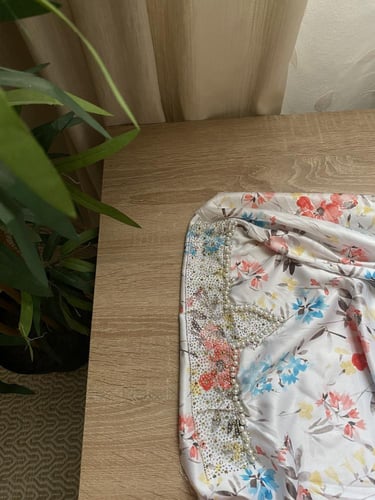 مخور اللؤلؤ+شيلة حرير ديجتال بدون تفصيل