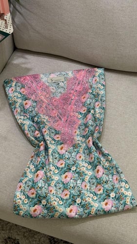 مخور اطفال دانتيل قطن ديجيتال بدون تفصيل