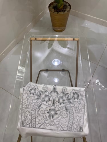 ثوب اماراتي بدون تفصيل قطعتين شيفون+بطانة