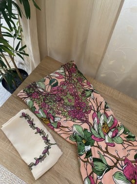 مخور+شيلة حرير هندي مخرم