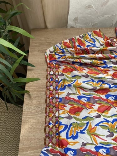 مخور+شيلة حرير هندي مخرم بدون تفصيل