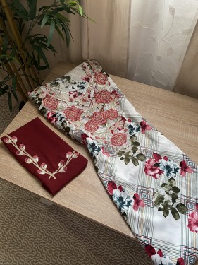 مخور+شيلة حرير هندي مخرم