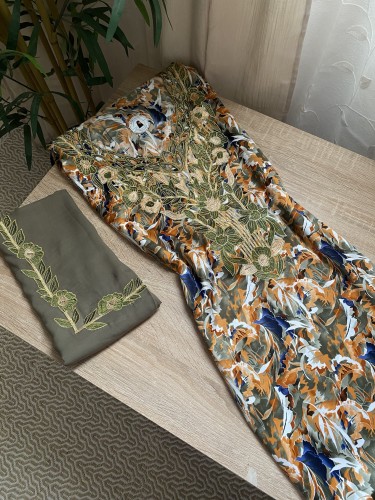 مخور+شيلة حرير هندي مخرم