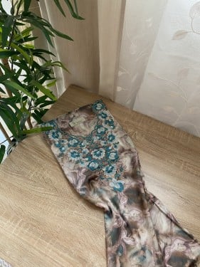 مخور اطفال حرير اراماني ديجتال بدون تفصيل