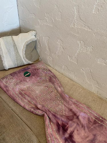 مخور الترف حرير جاكار متروس كرستالات بدون تفصيل