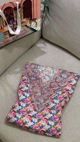 مخور اطفال دانتيل قطن ديجيتال بدون تفصيل