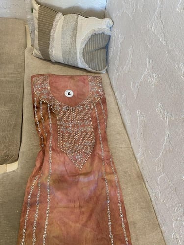 مخور الترف حرير جاكار متروس كرستالات بدون تفصيل