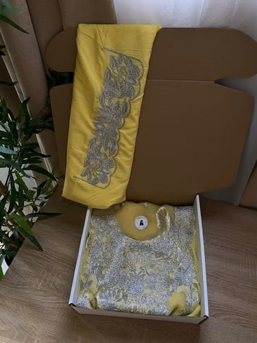 مخور بحريني قطعتين شيفون+بطانة