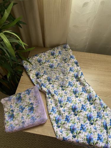 مخور اللؤلؤ+شيلة حرير ديجتال بدون تفصيل