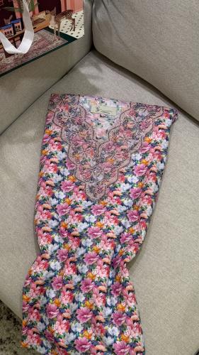 مخور اطفال دانتيل قطن ديجيتال بدون تفصيل