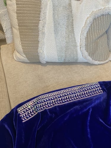 مخور شتوي ازرق مخمل