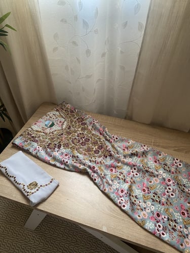 مخور+شيلة حرير هندي مخرم