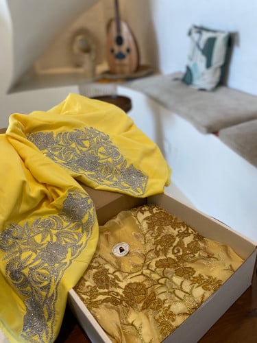 مخور بحريني قطعتين شيفون+بطانه