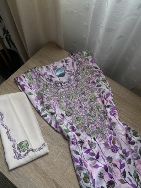 مخور+شيلة حرير هندي مخرم