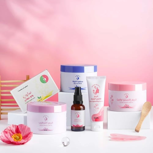 مجموعة العناية بالعروس للعناية بالجسم والوجه + سير...