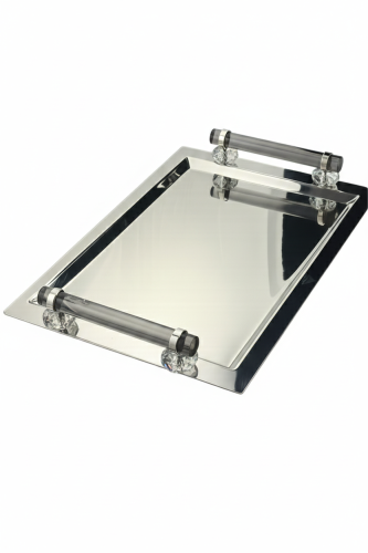 صينية بمقبض اكريلك رمادي ـ Tray with Gray Acrylic...