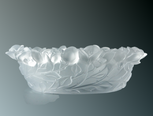 وعاء كريستال أبيض كبير -Large White Crystal Bowl