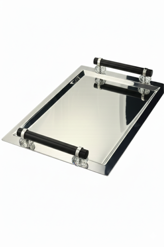 صينية بمقبض اكريلك اسود - Tray with Black Acrylic Handle