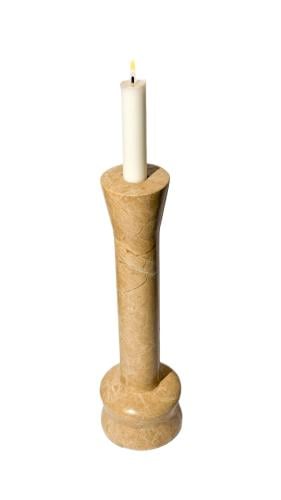 شمعدان رخام (كبير) - Marble Candleholder (Large)