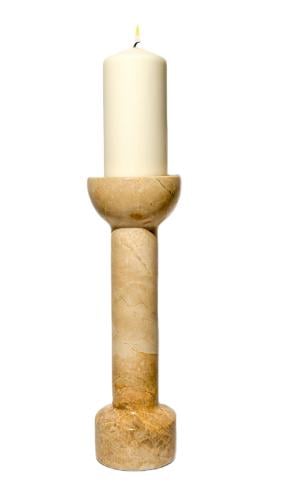 شمعدان رخام (وسط) - Marble Candleholder (Medium Size)